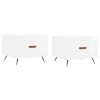 Konferenční stolky 2 ks lesklé bílé 50x50x40cm kompozitní dřevo
