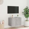 Nástěnná TV skříňka s LED osvětlením šedá sonoma 60x35x41 cm