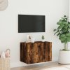 Nástěnná TV skříňka s LED osvětlením kouřový dub 60x35x41 cm