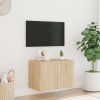 Nástěnná TV skříňka s LED osvětlením dub sonoma 60 x 35 x 41 cm