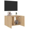 Nástěnná TV skříňka s LED osvětlením dub sonoma 60 x 35 x 41 cm