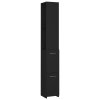 Koupelnová skříňka černá 25x26,5x170 cm kompozitní dřevo