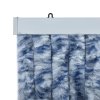 Závěs proti hmyzu modrý, bílý a stříbrný 90 x 220 cm Chenille