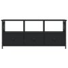 TV skříňka černá 102 x 33 x 45 cm kompozitní dřevo a železo