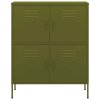Úložná skříň olivově zelená 80 x 35 x 101,5 cm ocel