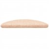 Schodové rohože samolepicí 15 ks 56 x 17 x 3 cm světle hnědé, půlkulaté