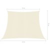 Stínící plachta 160 g/m² krémová 3/4 x 3 m HDPE