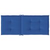 Podušky na židli vysoké opěradlo 6ks královsky modré 120x50x3cm