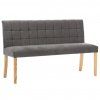 Lavice 140 cm šedá samet 288576