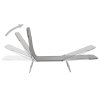 Skládací zahradní lehátka 2 ks ocel a látka šedá