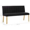 Lavice 140 cm černá samet 288575