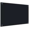 Kuchyňský panel černý 90 x 60 cm tvrzené sklo