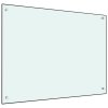vidaXL Kuchyňský panel bílý 80 x 60 cm tvrzené sklo