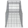 Klenuté gabionové koše 17 ks 300x50x40/60 cm pozinkované železo