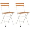 Skládací bistro židle 2 ks masivní akáciové dřevo a ocel