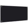 vidaXL Kuchyňský panel černý 100 x 50 cm tvrzené sklo