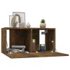 Závěsná TV skříňka kouřový dub 60 x 30 x 30 cm kompozitní dřevo