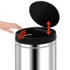 Odpadkový koš s automatickým senzorem 80 l nerezová ocel