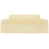 Strečový potah na dvoumístnou pohovku krémový polyester žerzej