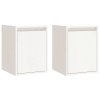 Nástěnné skříňky 2 ks bílé 30x30x40 cm masivní borové dřevo