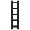Knihovna / dělicí stěna černá 41 x 35 x 160 cm masivní borovice