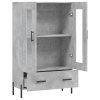 Skříň highboard betonově šedá 69,5x31x115 cm kompozitní dřevo