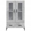 Skříň highboard betonově šedá 69,5x31x115 cm kompozitní dřevo
