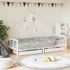 Dětská postel se zásuvkami bílá 90x200 cm masivní borové dřevo