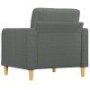 Křeslo tmavě šedé 60 cm textil 359076