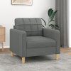 Křeslo tmavě šedé 60 cm textil 359076