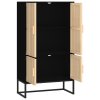 Highboard černý 70 x 35 x 125 cm kompozitní dřevo