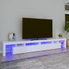 TV skříňka s LED osvětlením bílá 260x36,5x40 cm