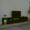 TV skříňka s LED osvětlením černá 215x36,5x40 cm