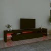 TV skříňka s LED osvětlením černá 215x36,5x40 cm