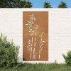 Zahradní nástěnná dekorace 105 x 55 cm cortenová ocel Bambus