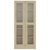 Prosklená skříň dub sonoma 82,5x30,5x185 cm kompozitní dřevo