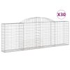 Klenuté gabionové koše 30ks 300x30x100/120cm pozinkované železo