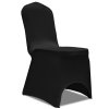 Strečové potahy na židle, 100 ks, černá