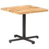 Bistro stůl čtvercový 80 x 80 x 75 cm hrubé mangovníkové dřevo