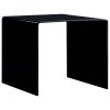 Konferenční stolek černý 50 x 50 x 45 cm tvrzené sklo