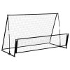 Fotbalový rebounder 2 v 1 202 x 104 x 120 cm ocel