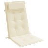 Podušky na židli s vysokým opěradlem 6 ks krémové látka oxford