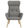 Relaxační křeslo světle šedé textil 341290