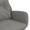 Relaxační křeslo světle šedé textil 341290
