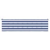 Poduška na zahradní lavici modré a bílé pruhy 200x50x4cm textil