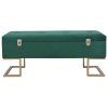 Lavice s úložným prostorem 105 cm zelená samet 247570