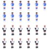 Figurky hráčů pro stolní fotbal pro 15,9mm tyč 22 ks