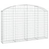 Klenutý gabionový koš 200 x 30 x 120/140 cm pozinkované železo