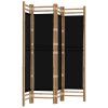 Skládací 4panelový paraván 160 cm bambus a plátno 350628