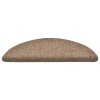 Schodové rohože samolepicí 15 ks 56 x 17 x 3 cm béžové, půlkulaté
